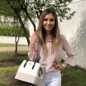 Blush Blouse with Gold neck detail
